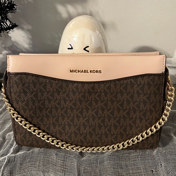 MICHAEL Michael Kors Handbags - Michael Kors Brown and Pink Crossbody